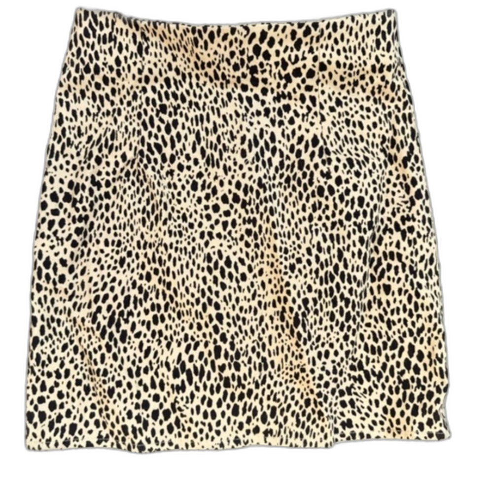 Brandy Melville Leopard Print Mini Skirt XS Animal Print mobwife festival brown